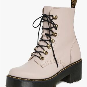 Dr. Martens Women's Off-White Lace-Up Boots